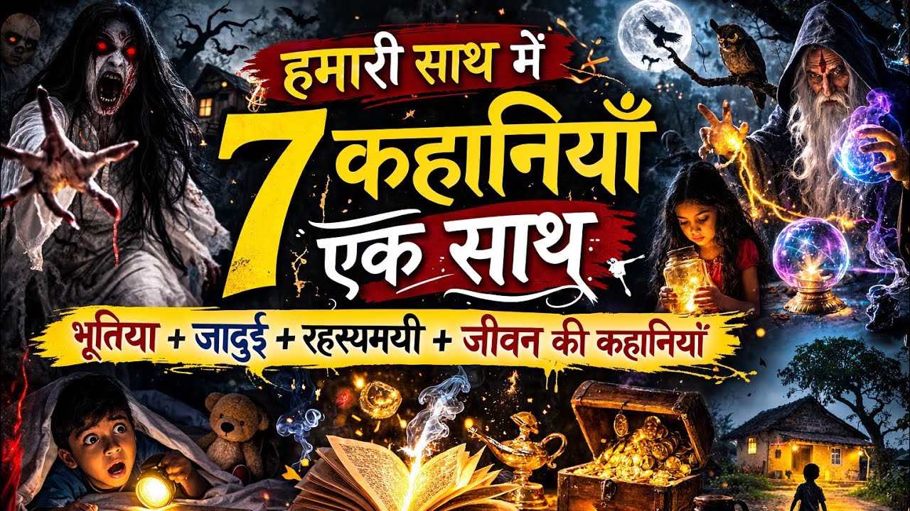 7 भूतिया, जादुई और रहस्यमयी कहानियाँ | 7 Horron story|HINDI KAHANIYA | HINDI STORIES  |bhoot story 