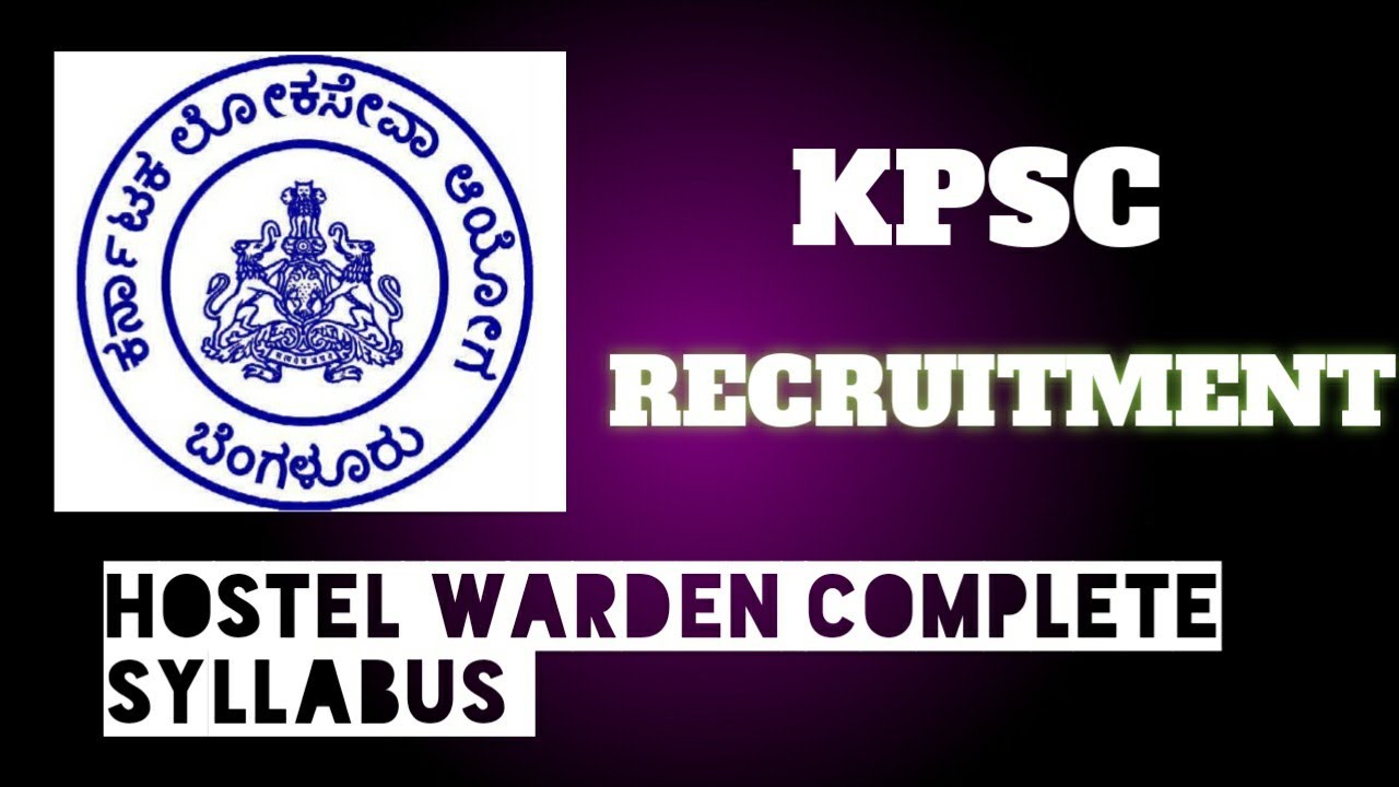 KPSC Hostel warden (Group C) syllabus 2021 💥 #kpsc #exams