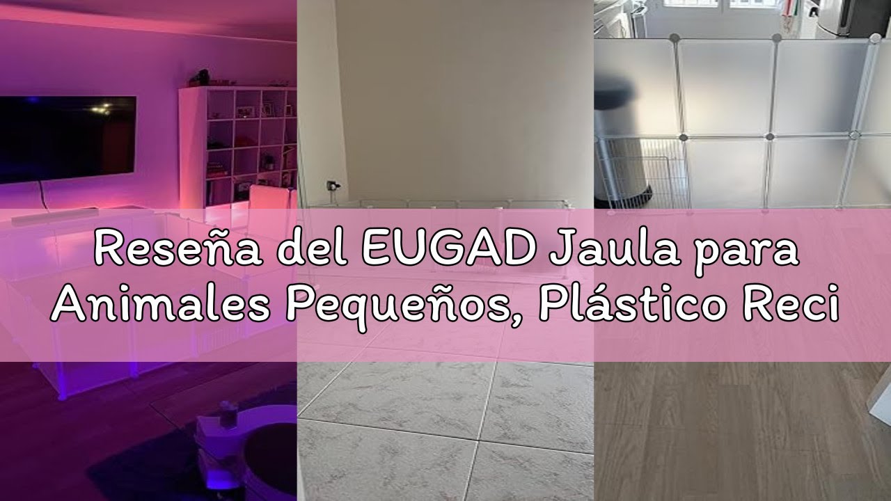 Reseña del EUGAD Jaula para Animales Pequeños, Plástico Recinto para Cobayas con Puerta, Interior Re