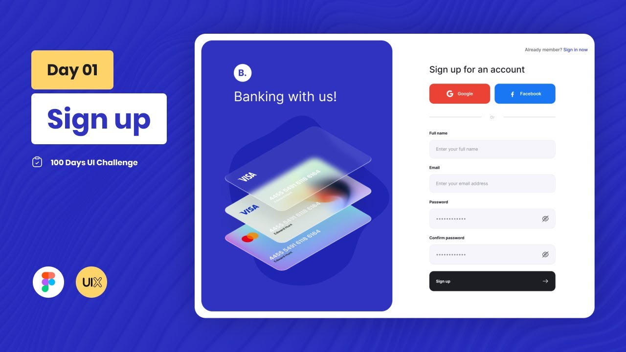 Daily UI 01 | SignUp Page Design | Daily UI Challenge