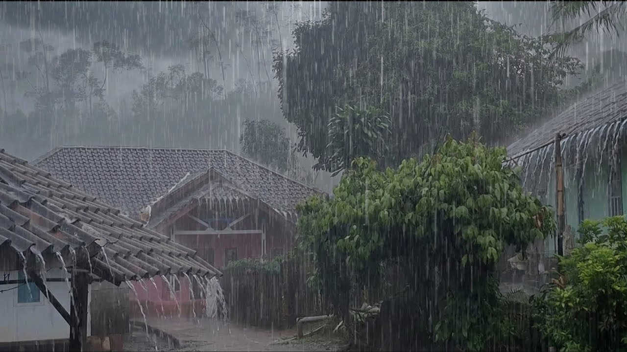 Сильный дождь и гроза для сна, подходят для лечения бессонницы - Indorain
