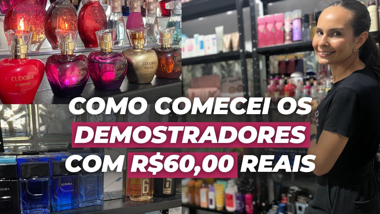 COMO COMECEI OS DEMONSTRADORES DE PERFUMES NA MINHA LOJA EM CASA