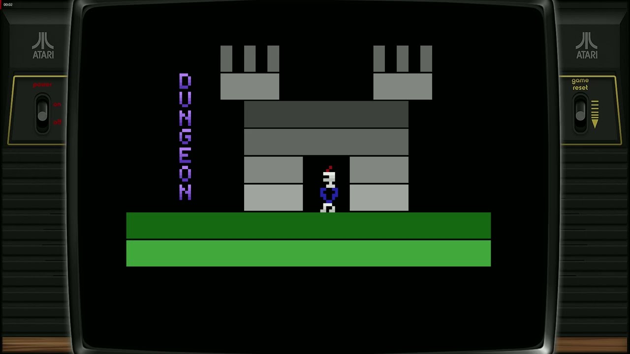 Dungeon (Atari 2600) Gameplay | Turn-Based Fantasy RPG & Princess Rescue Quest