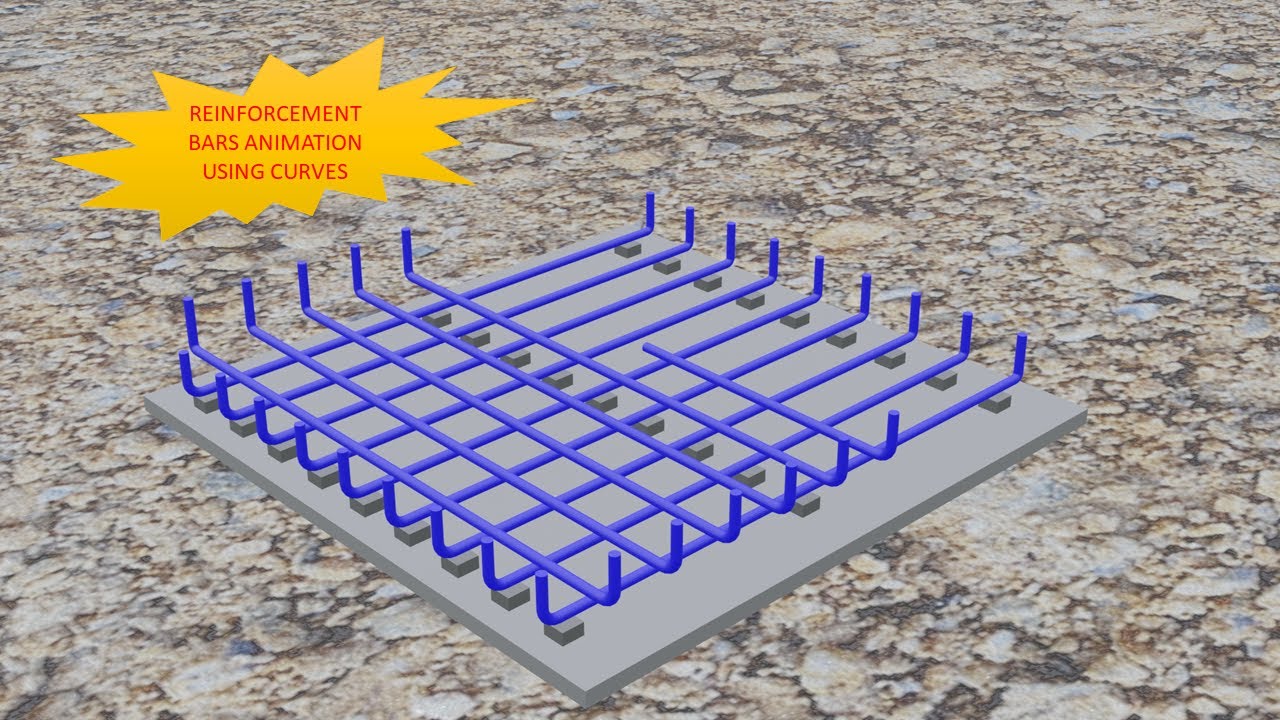 Bar Reinforcement animation tutorial using curve feature.(converting mesh to curve, animating curve)