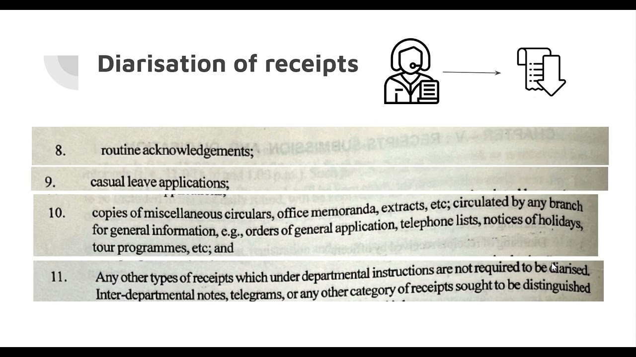 Office procedures - Part 2 - Submission, Diarizing, and Receipts