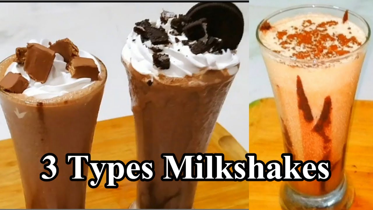 3 Easy Milkshake Recipe | How to Make Milkshake at Home