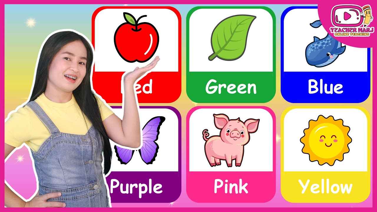 LEARN COLORS WITH TEACHER MARJ | LEARNING VIDEOS FOR TODDLERS | COLOR SPELLING🌈