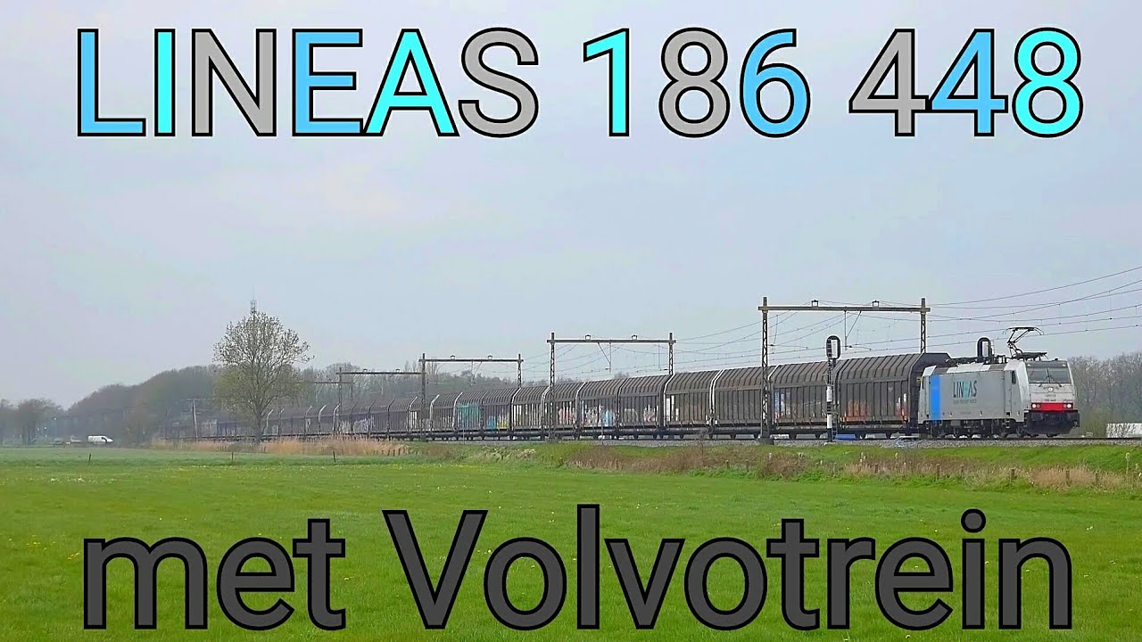 LINEAS 186 448 met Volvotrein langs Terschuur!