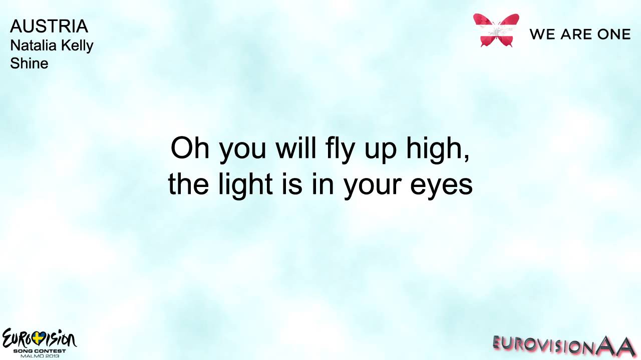 Eurovision 2013 | Austria: Natalia Kelly - Shine | Lyrics