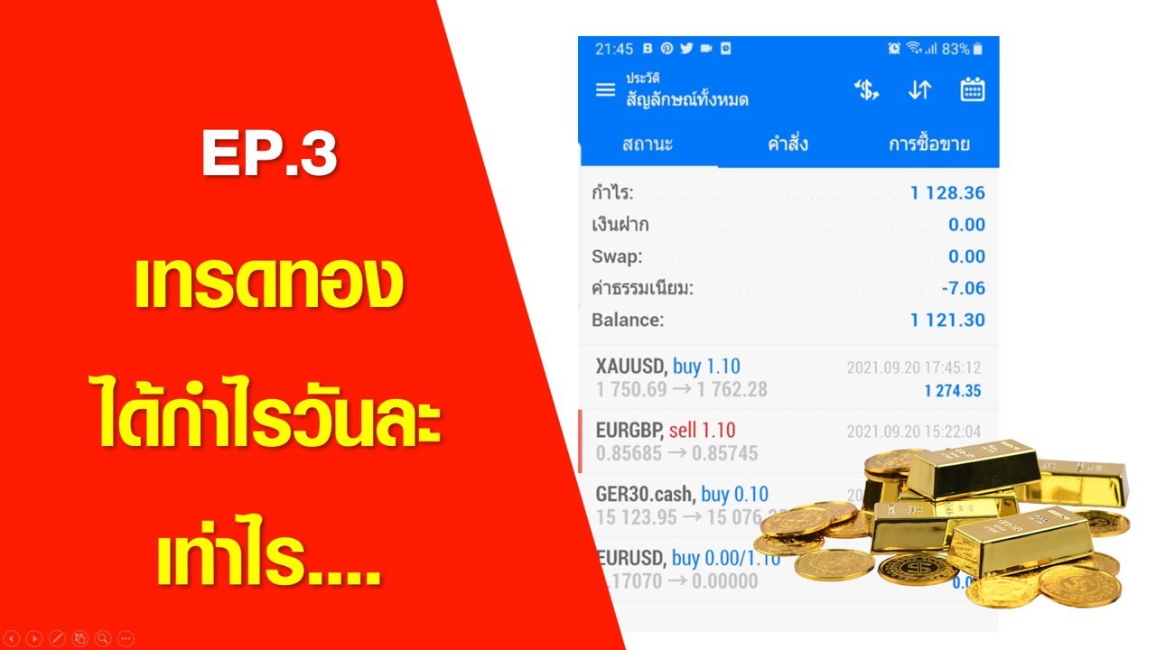 EP.3 เทรดทอง 1 วันได้กำไรเท่าไร...