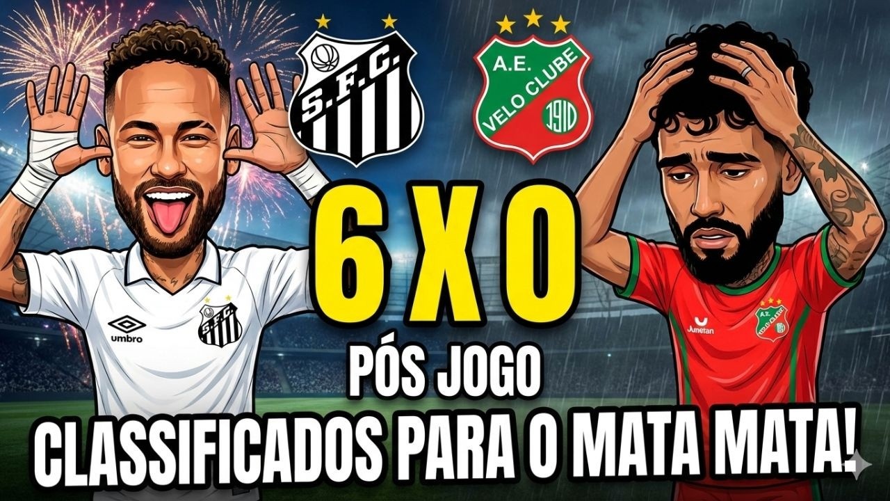 SANTOS 6x0 VELO CLUBE 🔥 CLASSIFICADOS! AGORA VAI NO MATA-MATA?!