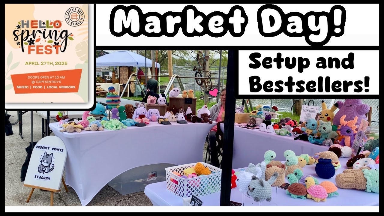 Spring Festival 🌸 What Sold and How Much I Made! Crochet Market Recap