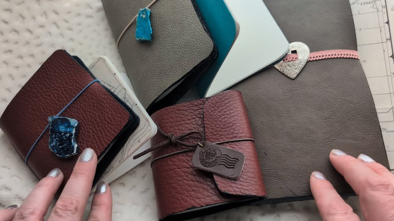 Turning Leather Scraps into Travel Journals - First Time Making Mini Pocket Notebooks