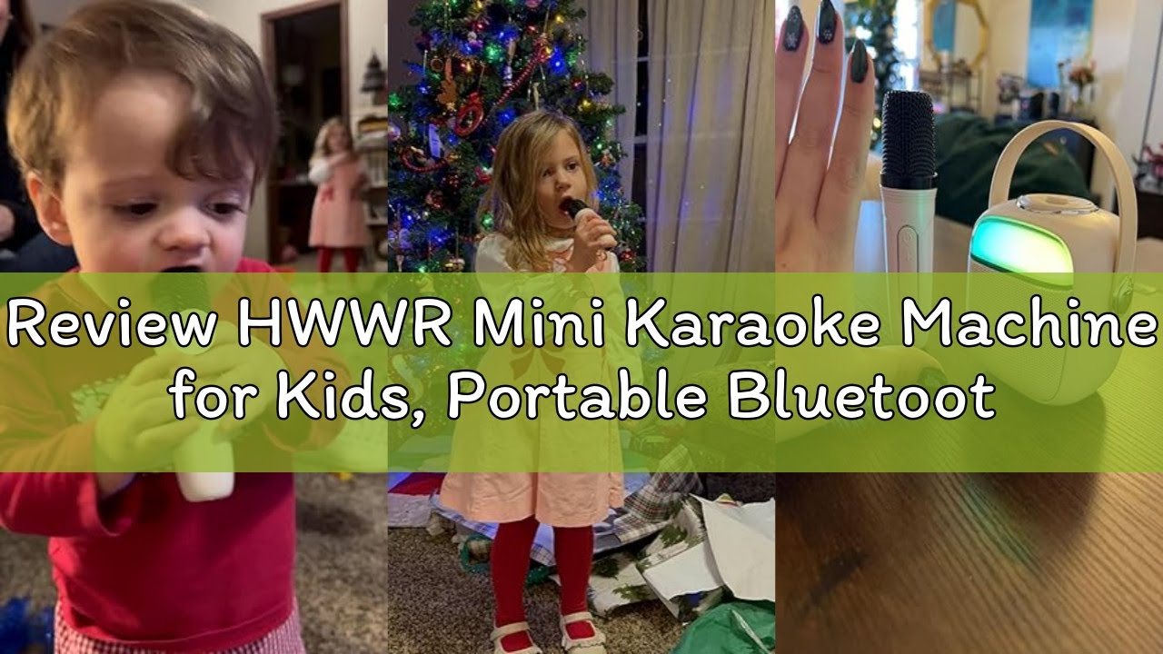 Review HWWR Mini Karaoke Machine for Kids, Portable Bluetooth Karaoke Speaker with 2 Wireless Microp