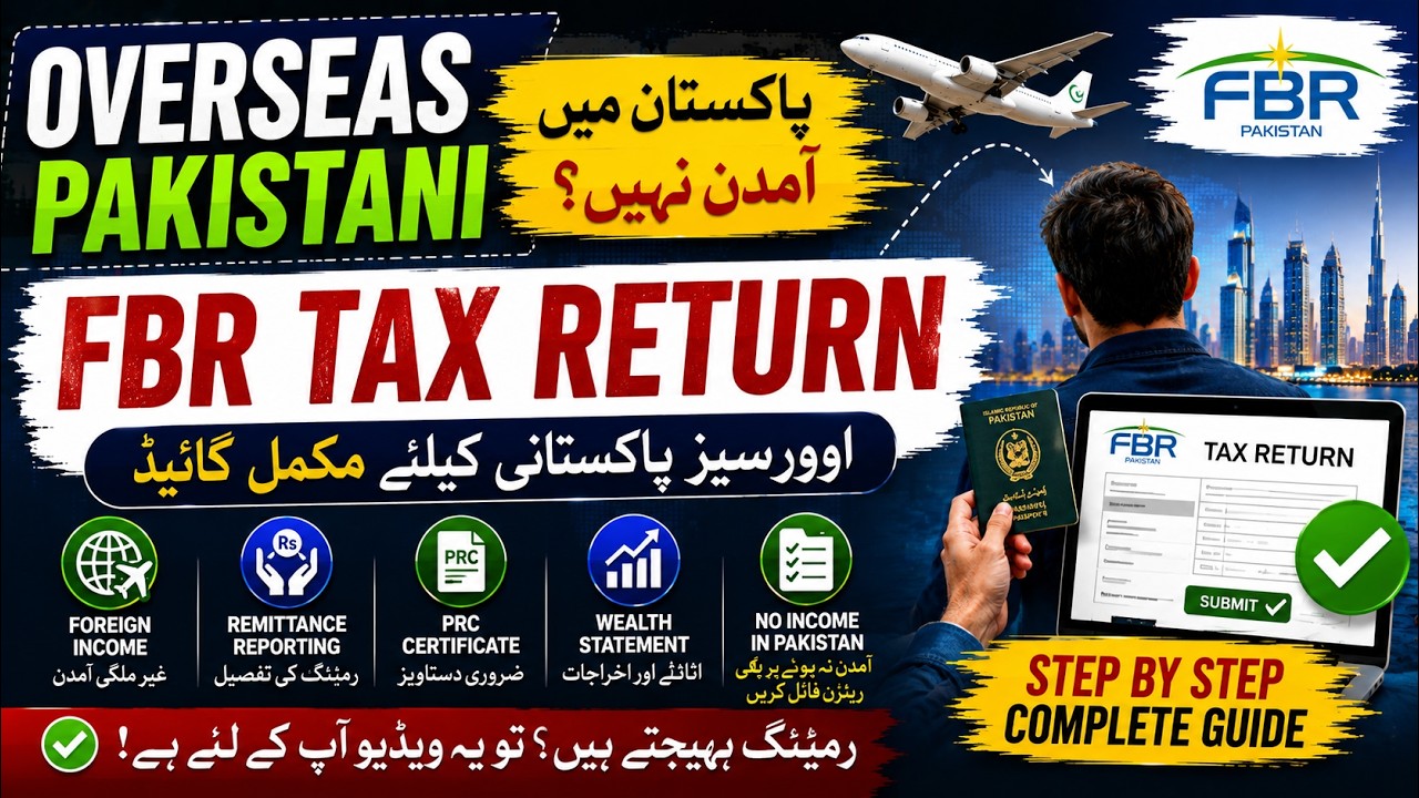 How to File FBR Tax Return for Overseas Pakistanis with No Income in Pakistan | Complete Guide