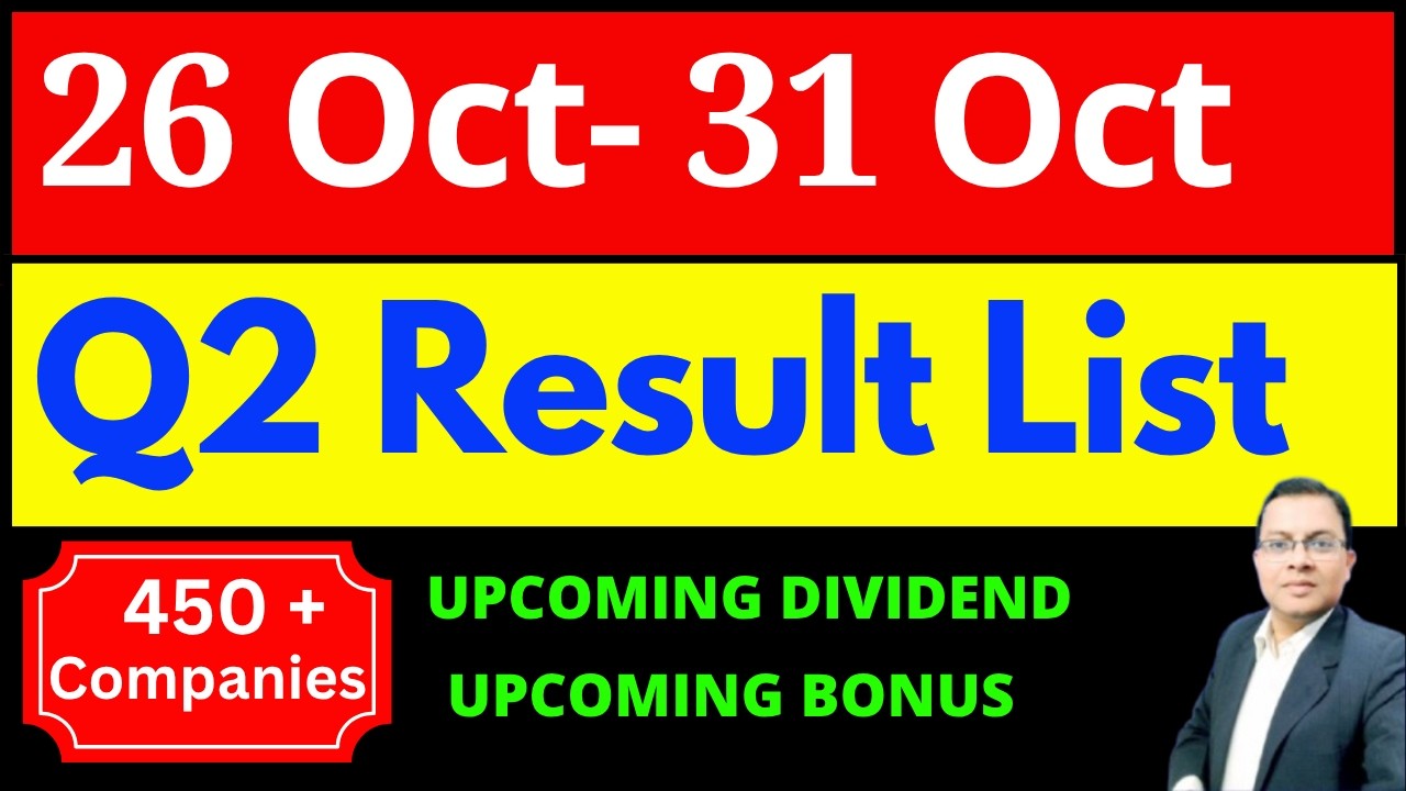 Oct 2026 मे देने वाले 450 Stocks Q2 Result List I Q2 Result 2027 I  Dividend List I Coal India I VBL