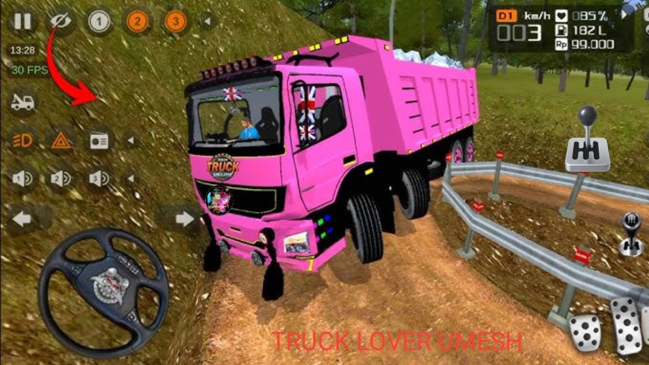 BHARAT BENZ 12X12 TRUCK DRIVING BUS SIMULATOR INDONESIA OFF ROADING GAME 