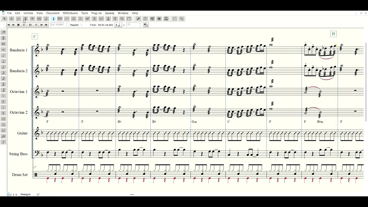 No Surprises - Radiohead (Finale Software Rondalla Arrangement)