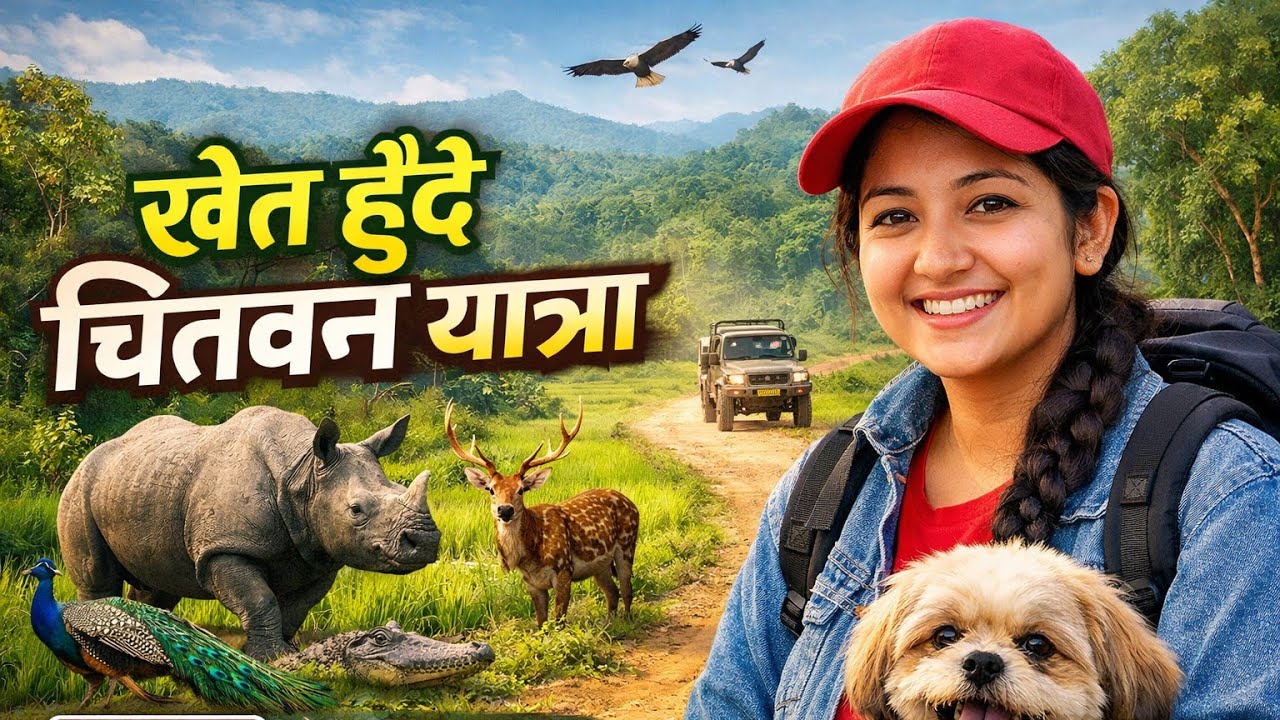 खेत हुँदै चितवन राष्ट्रिय निकुञ्ज यात्रा | Village Road to Chitwan National Park Live 🌾🚗🌿