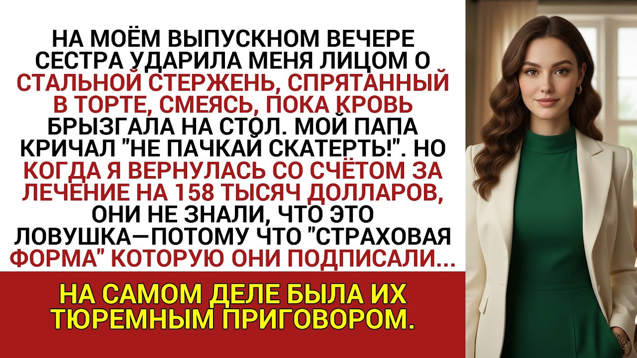 НА МОЕЙ ВЫПУСКНОЙ ВЕЧЕРИНКЕ МОЯ СЕСТРА УДАРИЛА МОЁ ЛИЦО О СТАЛЬНОЙ СТЕРЖЕНЬ, СПРЯТАННЫЙ В ТОРТЕ.....