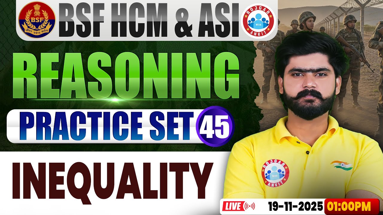 BSF HCM Reasoning Class | BSF Reasoning Practice Set #45 | BSF Reasoning By Kuldeep Sir