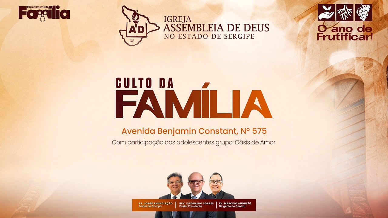 CULTO DA FAMÍLIA 18/01/26
