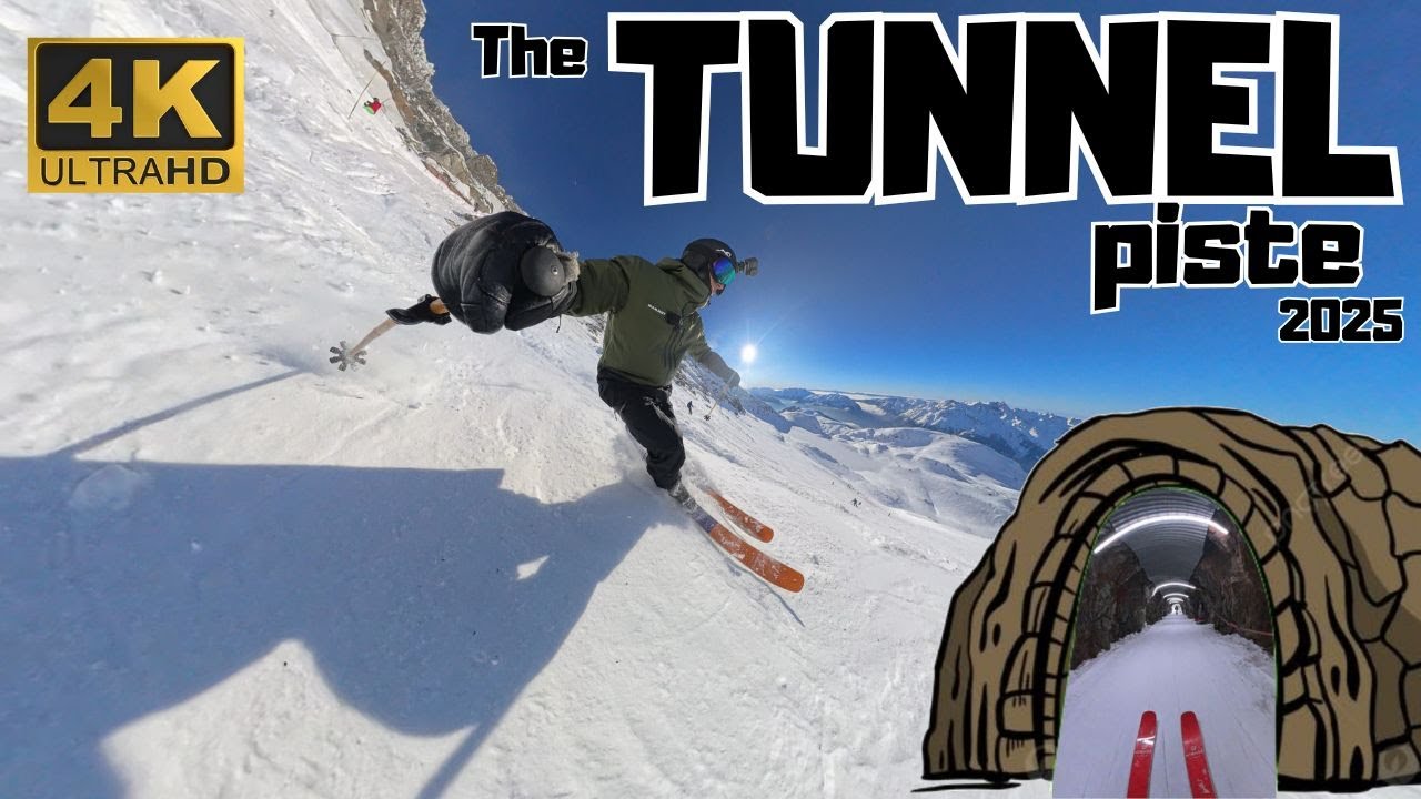 The Tunnel Piste, Alpe d'huez, 2025! #insta360