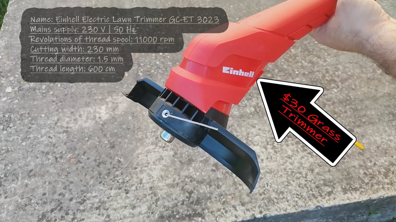 Unboxing and testing Einhell electric lawn trimmer GC-ET 3023 (grass trimmer)