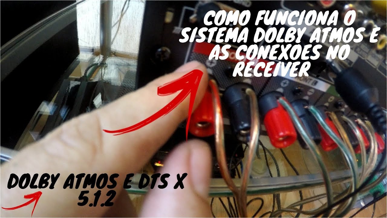 como funciona uma sala Dolby Atmos e DTS X 5.1.2 ? passo a passo e suas conexões de caixas de som !