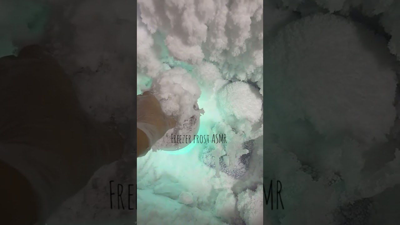 THICK HUMIDIFIER FROST SCRAPING WITH HANDS AND ICE EATING ASMR