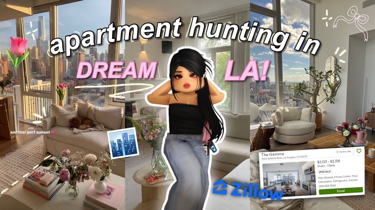 Dream apartment hunting in Los Angeles! | bloxburg roleplay | w/voices
