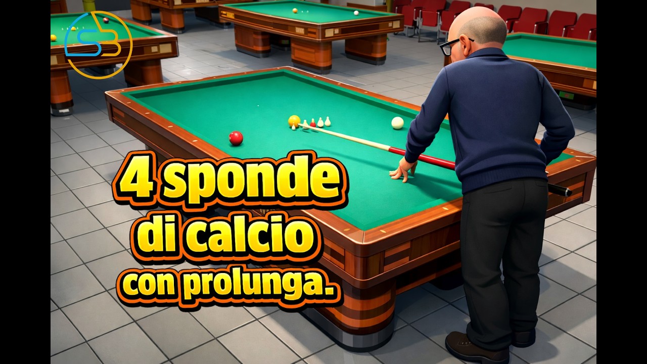 035 - 4 Sponde di calcio di misura con prolunga e 36p. #billiards