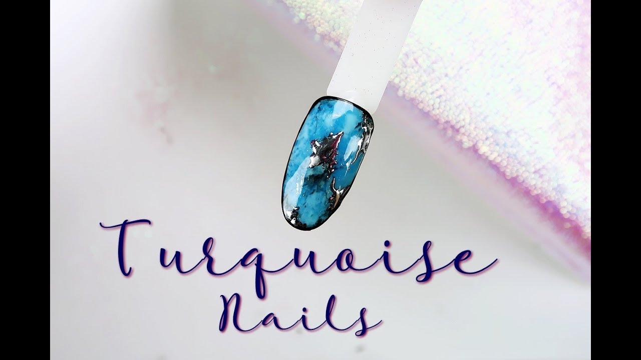 Turquoise stone nails :: Easy nailart tutorial :: Odette Swan