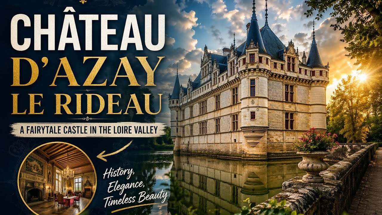 Beautiful Castle Chàteau d'Azay-le-Rideau!🇨🇵
