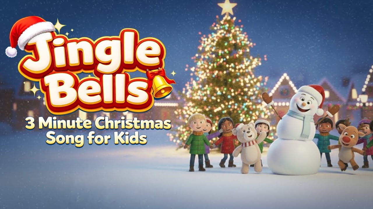 Jingle Bells 🎄 | 3 Minute Christmas Song for Kids