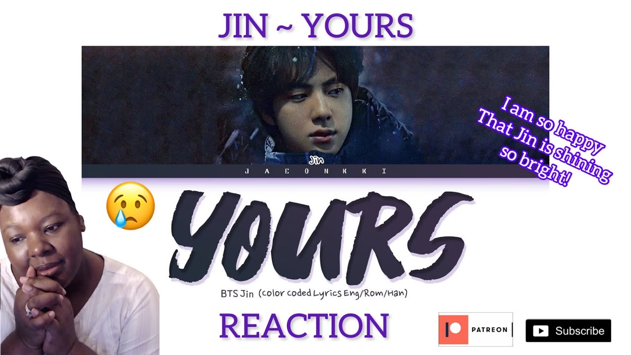 Shawn Reacts To BTS Jin “YOURS (JIRISAN OST Part. 4)” Lyrics (Color Coded Lyrics)
