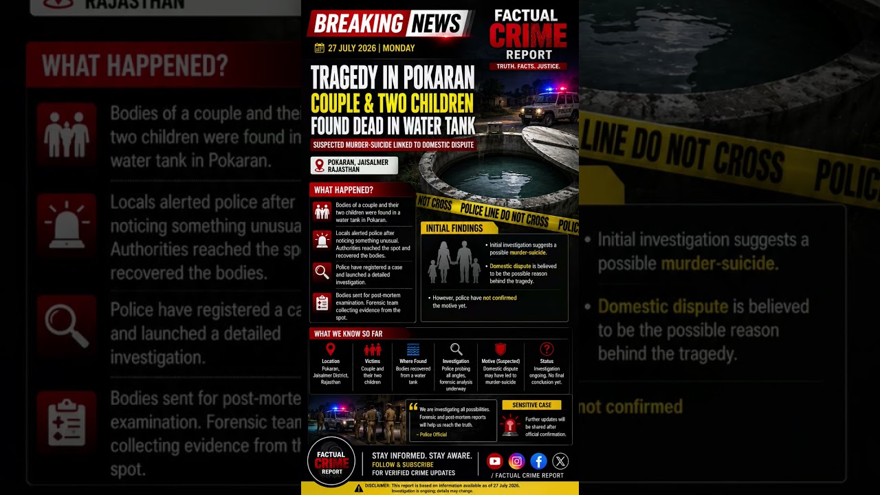 Pokaran Family Tragedy | 4 Found Dead in Water Tank | Rajasthan Police Investigation Underway