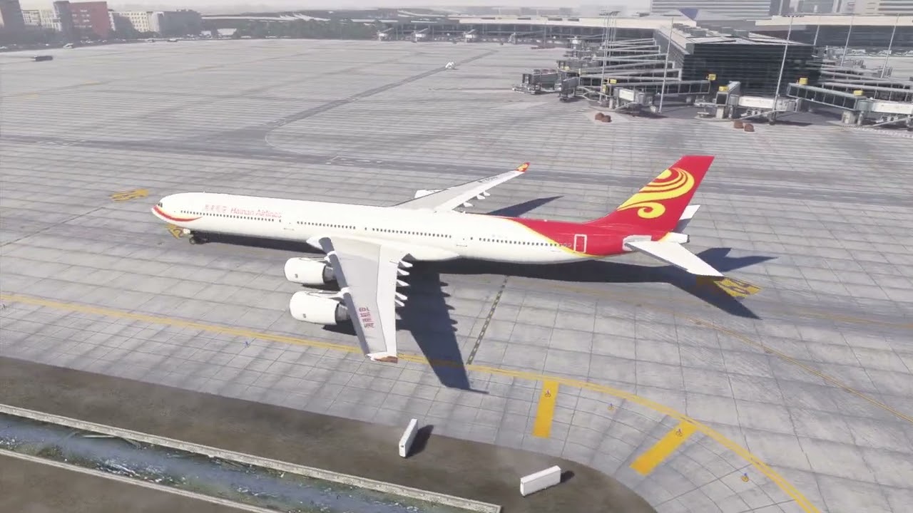 Hainan Airlines Aerosoft-Toliss A340-600 ZSSS Shanghai Hongqiao RWY36R FULL APP VIDEO (w/Replay)