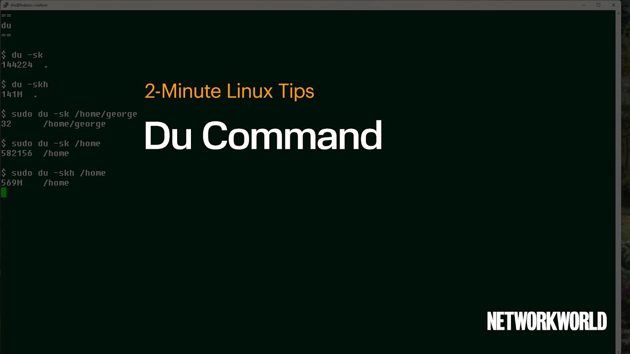 How to use the du command