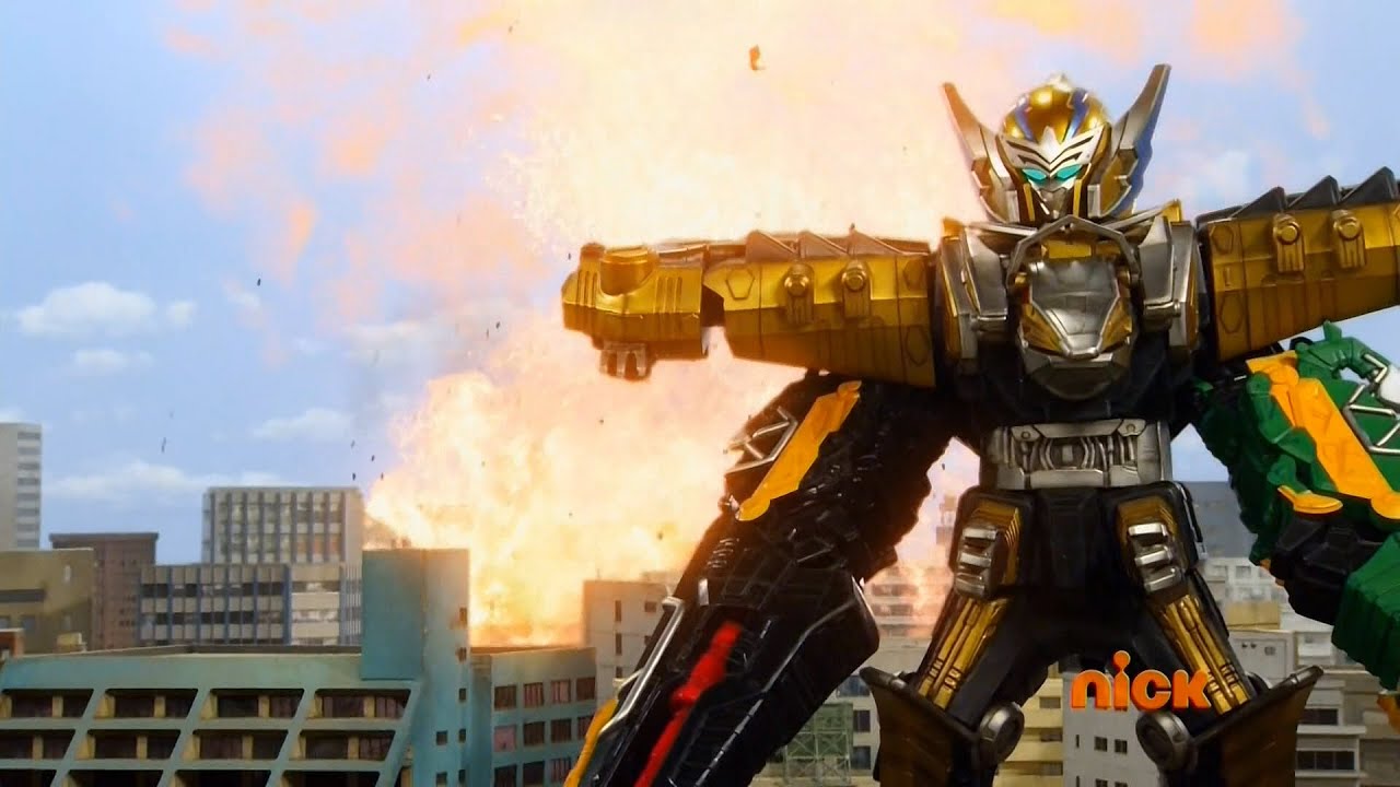 Power Rangers Dino Charge - No Matter How You Slice It - Megazord Fight | Power Rangers Official
