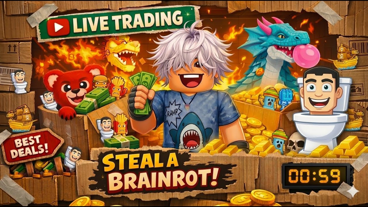 🟥Live trading in steal a brainrot! #sab #stealabrainot