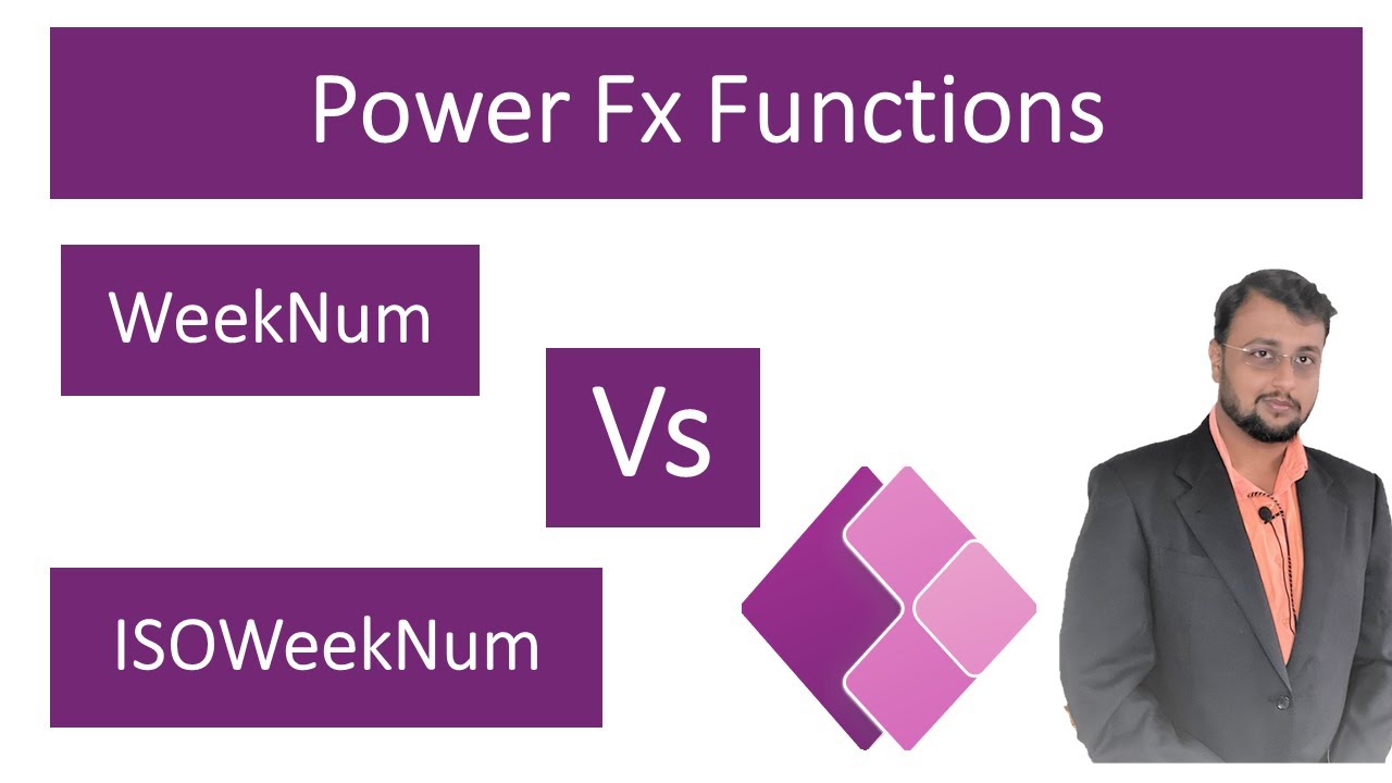 WeekNum and ISOWeekNum Function in Power Apps