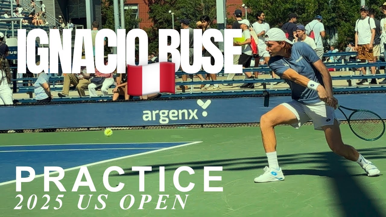 🎾 Ignacio Buse 🇵🇪 on the Rise! US Open 2025 Practice Session before the match vs Ben Shelton 