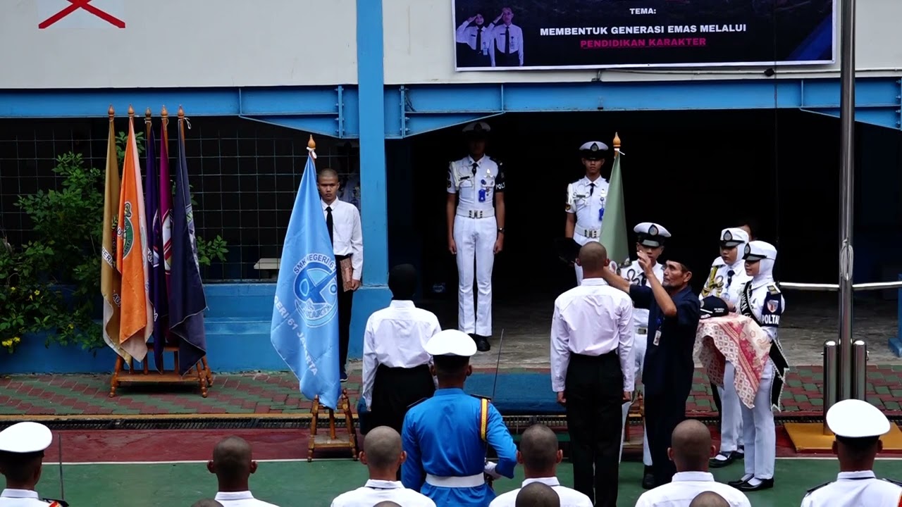 Upacara Pembukaan Latihan Dasar Kedisiplinan Bagi Calon Taruna/i SMKN 61 Jakarta Angkatan 17