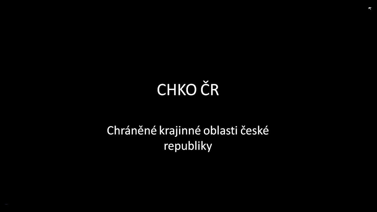 CHKO a NP Česk&eacute; Republiky-&Uacute;vod Na YouTube