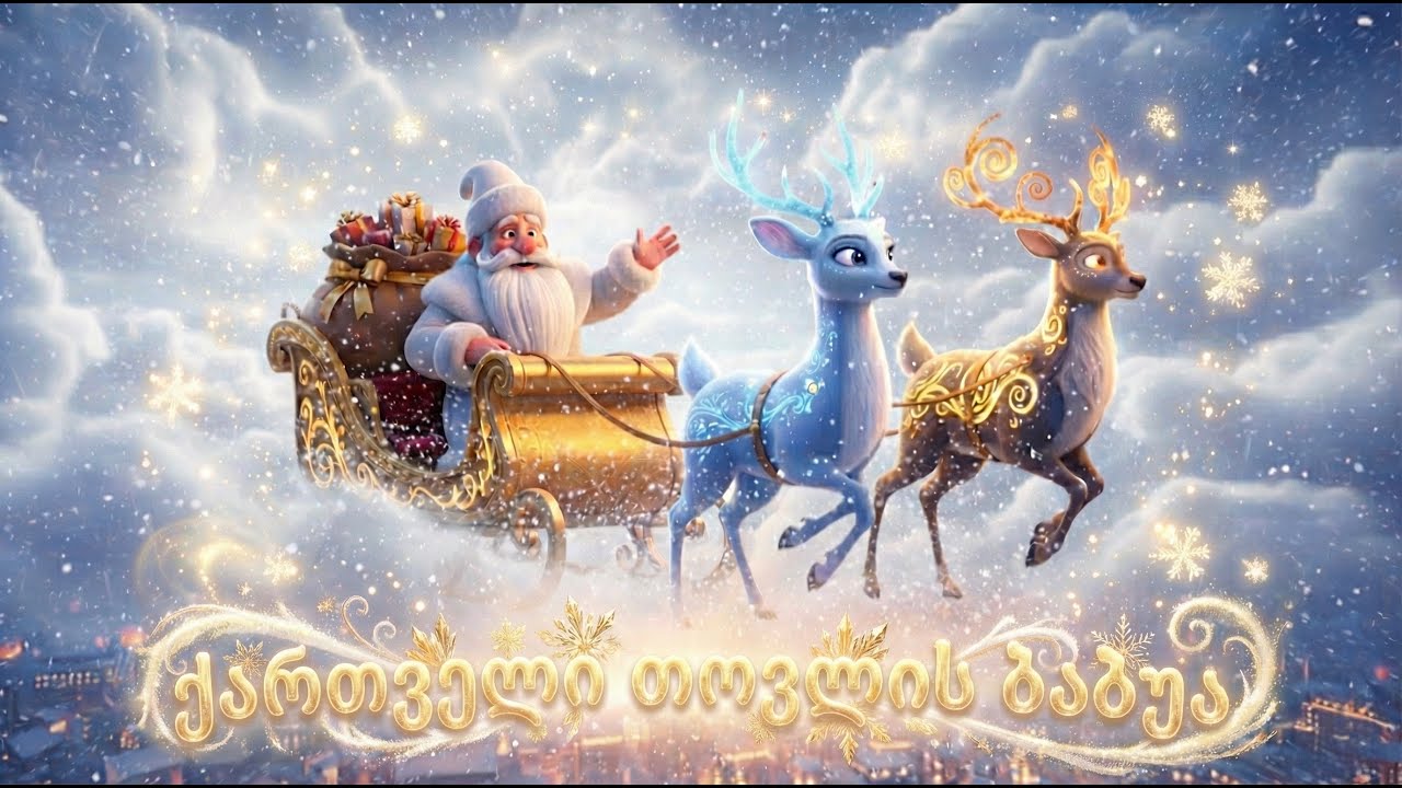 ჯადოსნური საახალწლო ზღაპარი საქართველოზე 🎄ქართველი თოვლის ბაბუა და ჯადოსნური ნაბადი (ანიმაცია)