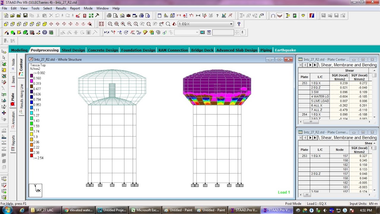 Water Tank Modelling in STAAD Pro V8i Software (STAAD Pro V8i Tutorial)
