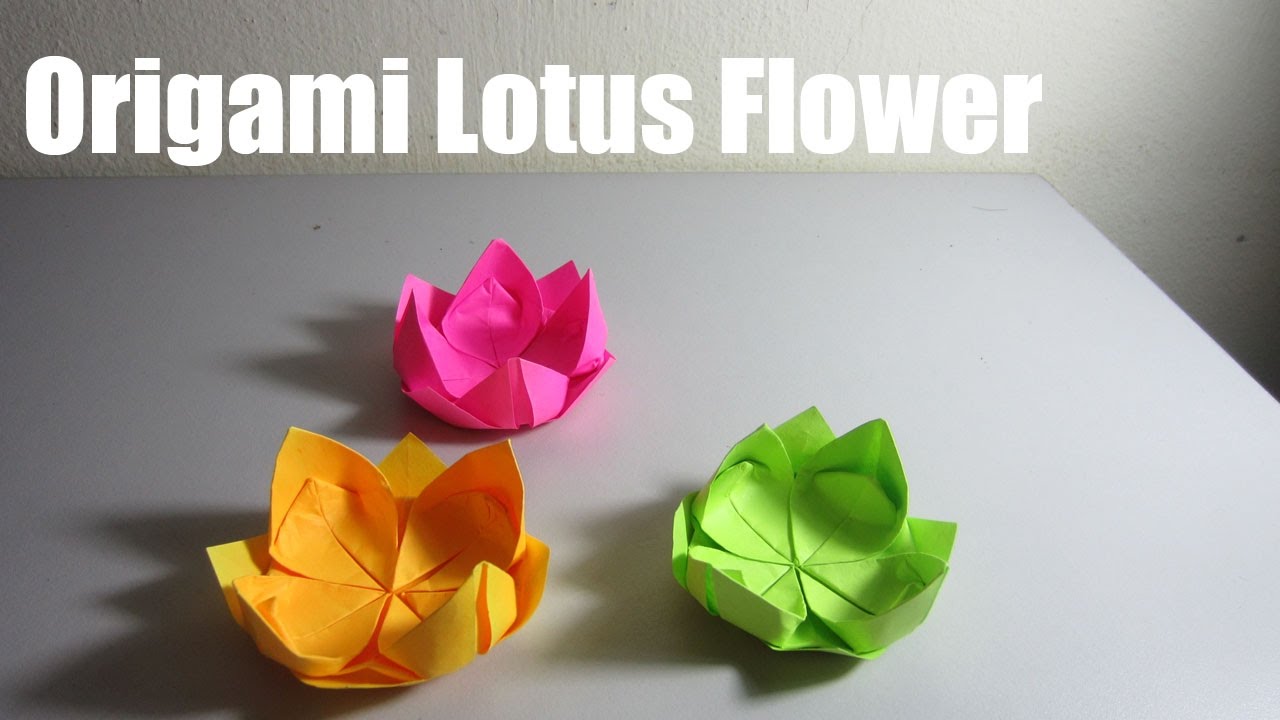 Gấp Giấy Origami: Gấp Hoa Sen Bằng Giấy Đơn Giản