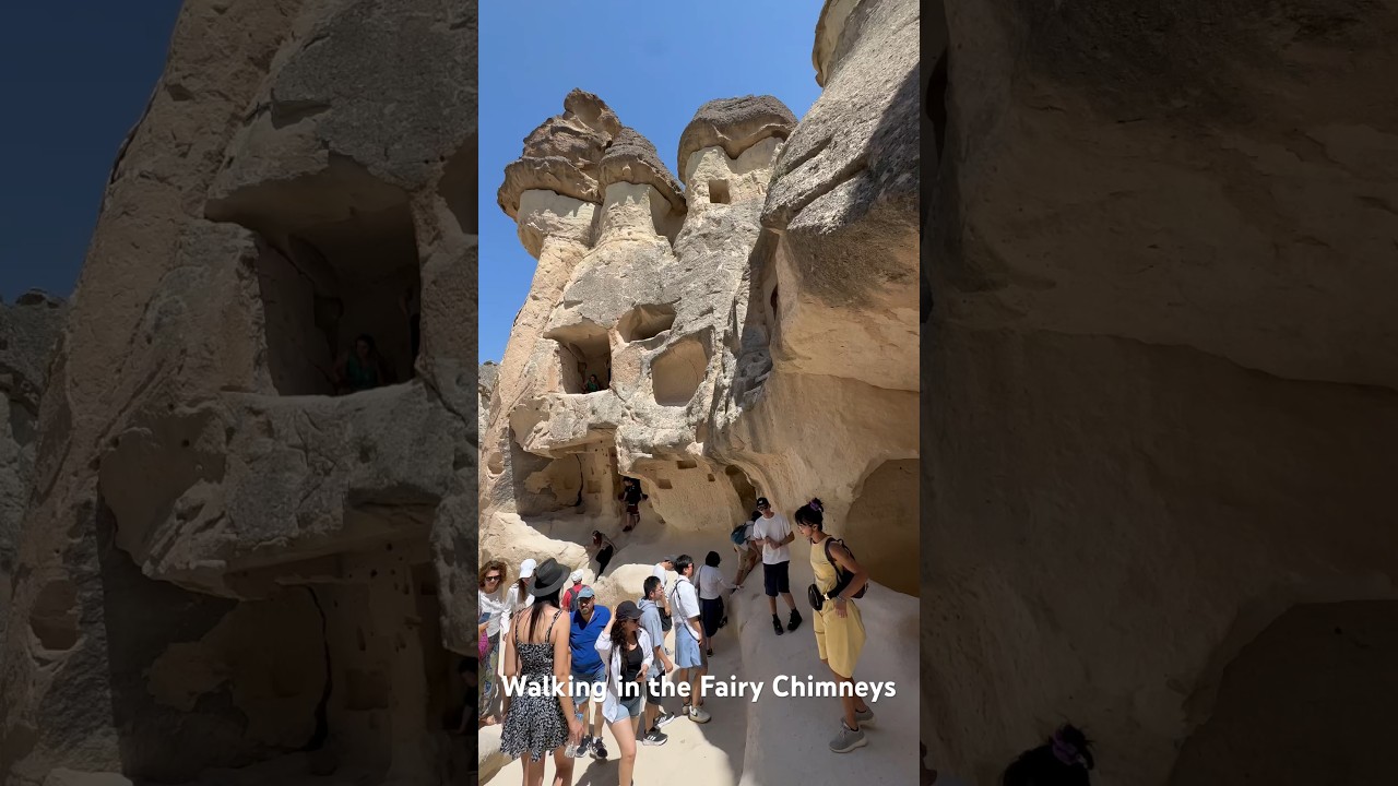 Walking in the Fairy Chimneys at The Zelve Open Air Museum in Cappadocia