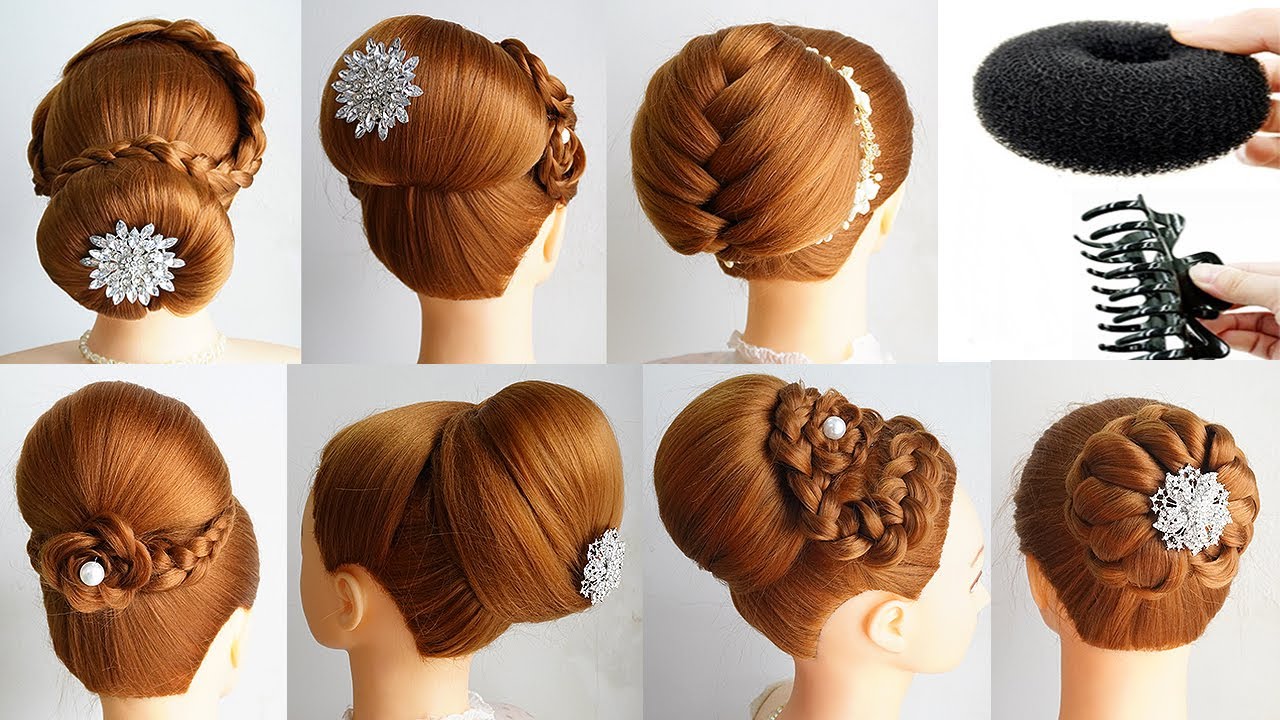 TOP 7 Simple Bun Hairstyles With Clutcher | Easy Hairstyles Long Hair